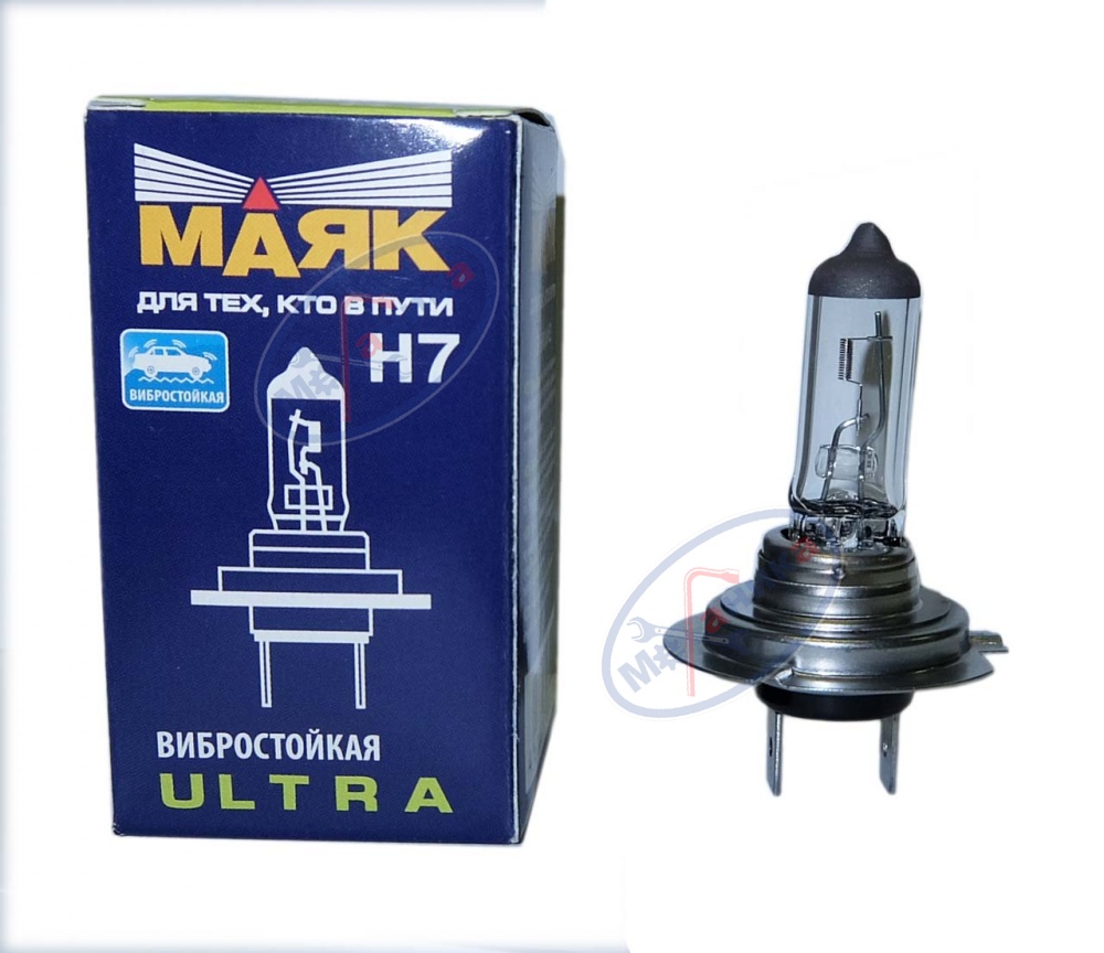 Лампа галог H7 12V55W (Маяк) ULTRA 82720UL