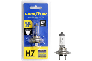 Лампа галог H7 12V55W+50% (Goodyare) More Light GY017125 блистер