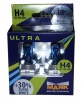 Лампа галог H4 12V100/90W+30% (Маяк) ULTRA Super White к-т2шт 