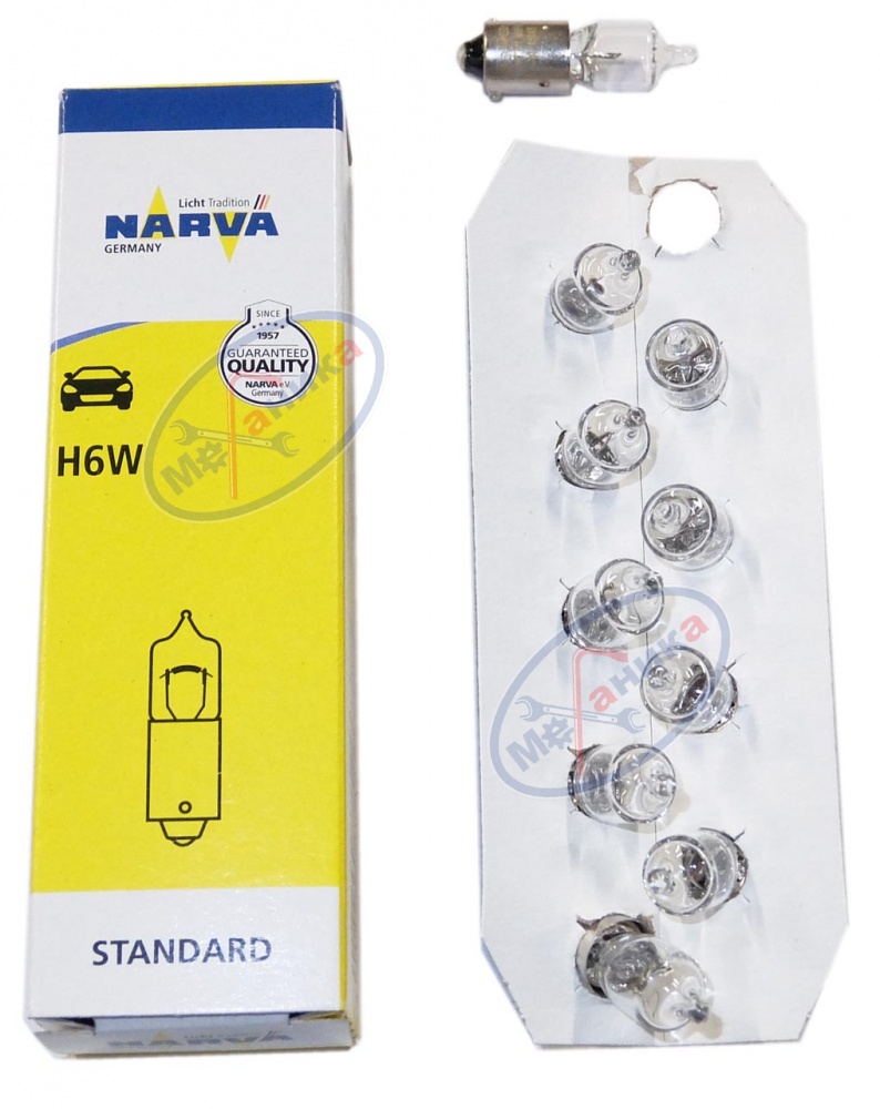 Лампа 12V6W (Narva) (габариты) 68161