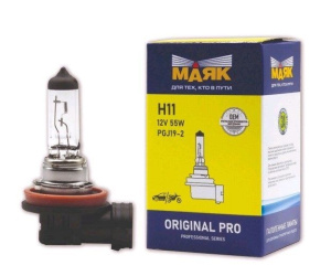 Лампа галог H11 12V55W (Маяк) ORIGINAL PRO 02110