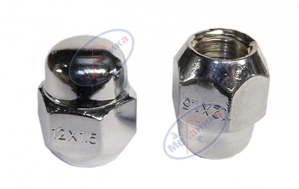 Гайка М12*1,5*27 колесная (кл. 19, хром, глух.) (LS) 20шт