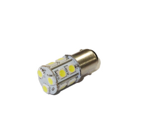 Светодиод 12V Т25/5 P21/5W (MEGAPOWER) (BAY15d) 13 SMD 5050 WHITE 260лм 6000K