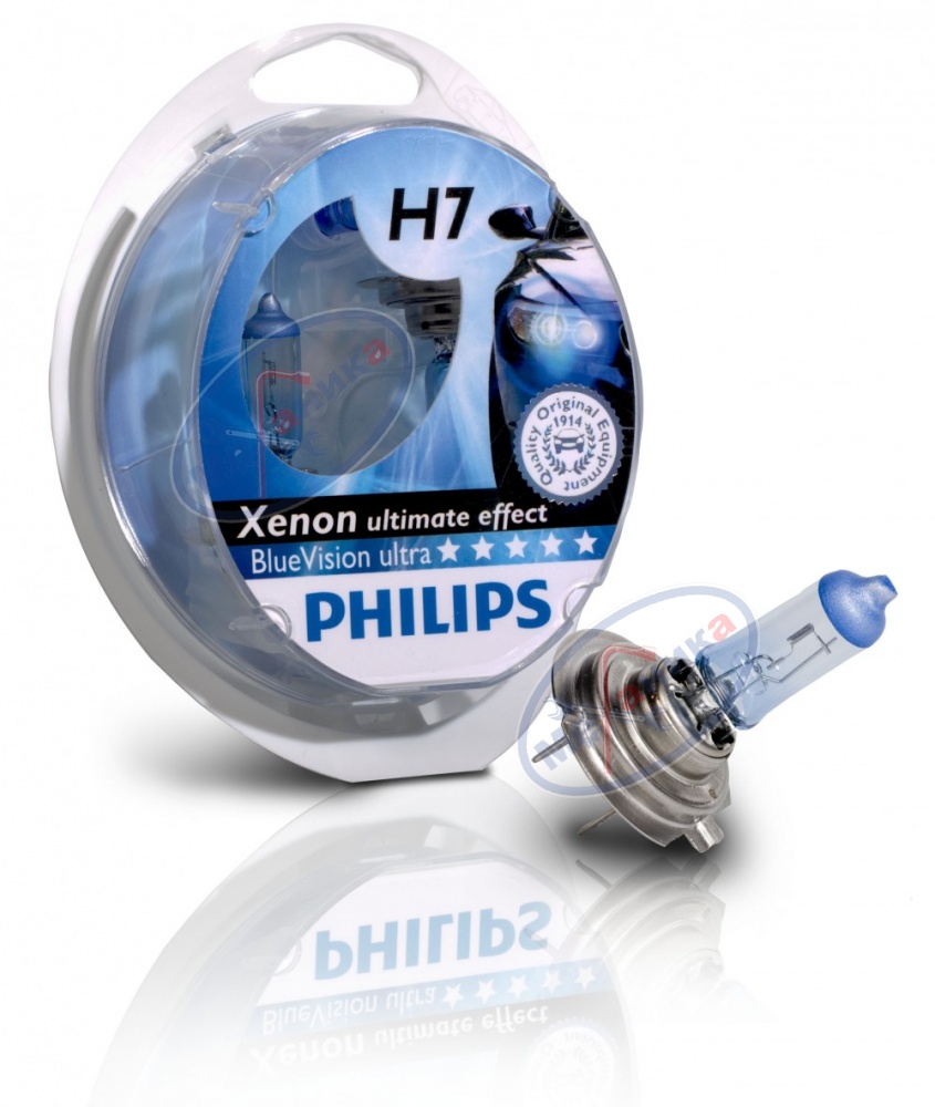 Лампа галог H7 12V55W (PHILIPS) 5000K DiamondVision к-т2шт 12972 DVS2