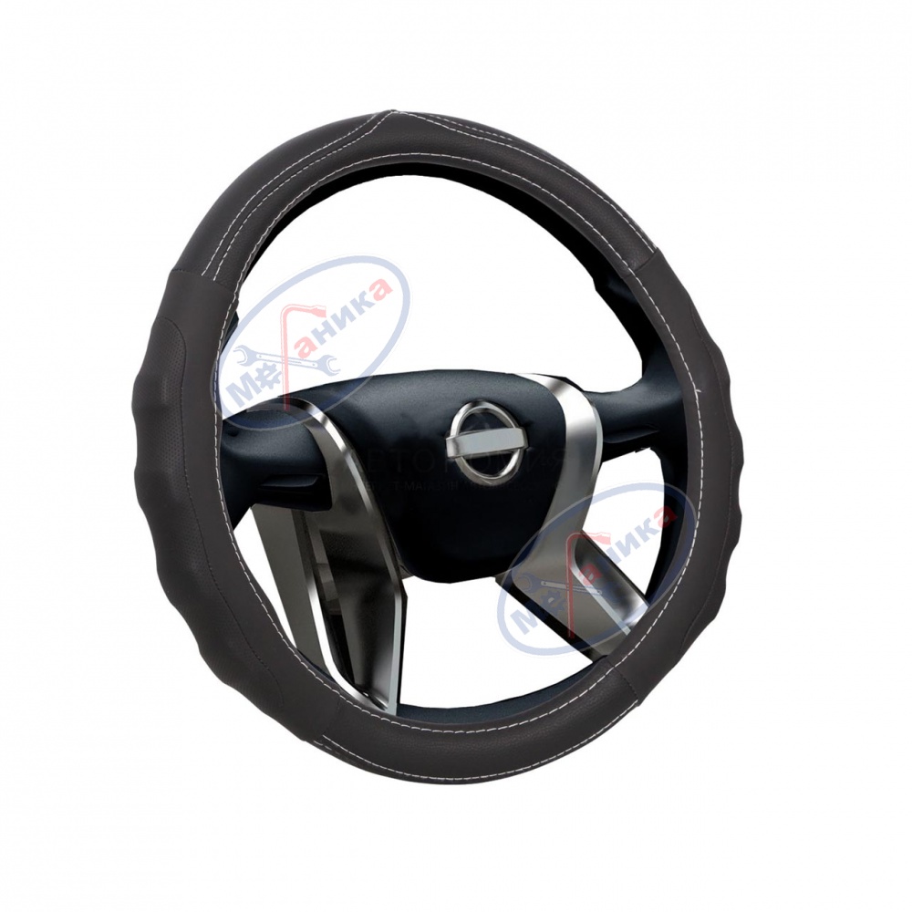 Оплетка кожа M d-38см (VOIN) MODERN черная, экокожа