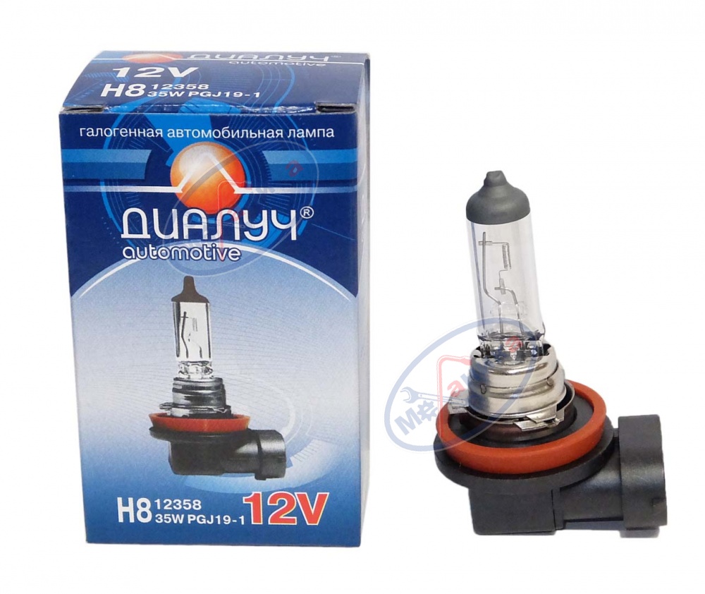 Лампа галог H8 12V35W (ДИАЛУЧ) 12358
