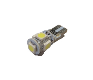 Светодиод 24V T10W (MEGAPOWER) (W2,1*9,5d) 4 SMD 5050 WHITE 6000K с блок-м ошибок CANbus  80лм