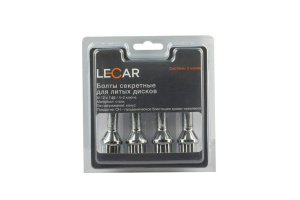 Комплект секретного крепежа М12x1,25 4+2 ключа (LECAR) для литых дисков