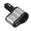 Разветвитель прикуривателя 1 гнездо с 2 USB (NEW GALAXY) 2А, 12/24В пластик