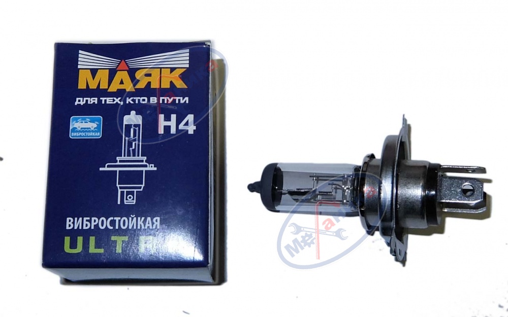 Лампа галог H4 12V60/55W (Маяк) ULTRA 82420 UL