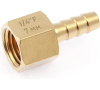 Штуцер 7мм резьбовой 1/4"(F) "мама" латунный елочка (ДТ)