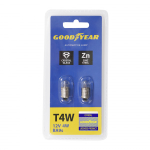 Лампа 12V4W Т4 (Goodyear) BA9s (блистер: к-т 2шт.)