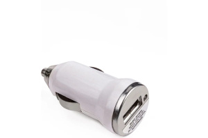 Зарядка USB в прикуриватель (AUTOVIRAZH) 12V/24V 1xUSB  Белый AV-4026