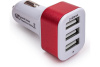 Зарядка USB в прикуриватель (AUTOVIRAZH) 12V/24V 3xUSB  Бело-красный AV-4029