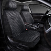 Чехлы-накидки 5D (PSV) Skin 2 FRONT (Чёрный/Чёрный строчка), на передние сиденья, мокрая кожа