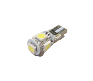 Светодиод 24V T10W (MEGAPOWER) (W2,1*9,5d) 5 SMD 5050 WHITE 6000K с блок-м ошибок CANbus 100лм