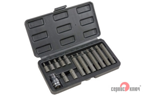 Вставки набор Torx 1/2" 15пр (Т20-Т55) (Сервис Ключ)