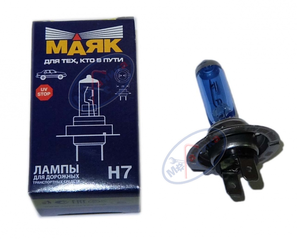 Лампа галог H7 12V55W (Маяк) Super White 52720 SW 